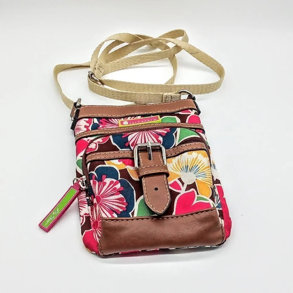 Lily Bloom Small Multicolor Floral Crossbody Bag